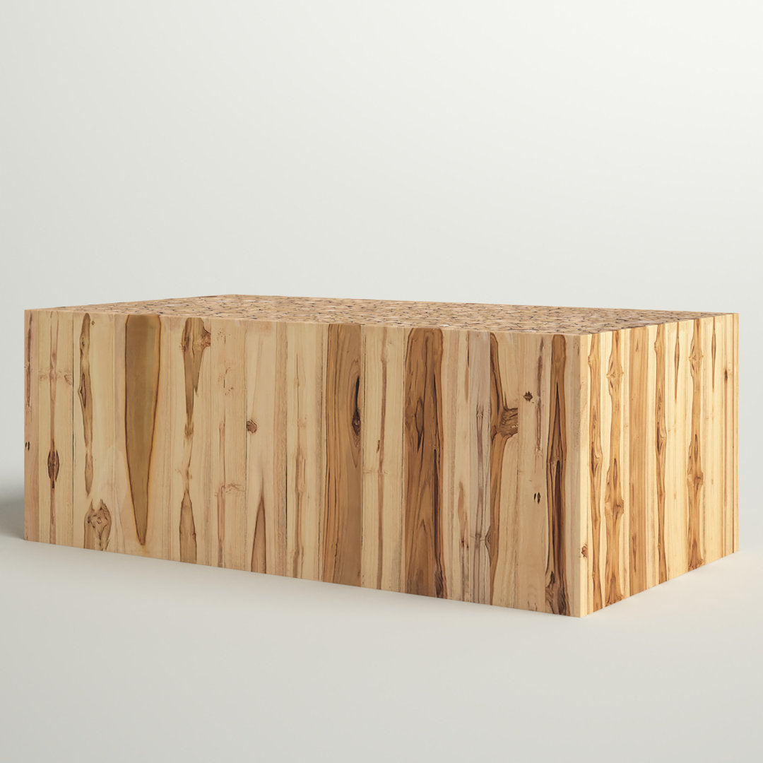 Jelle Solid Wood Coffee Table Millwood Pines