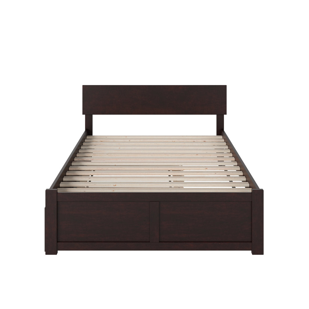 Bueno Park Solid Wood Platform Bed with Footboard and Trundle Viv + Rae™ Bed Frame Color: Espresso Size: Full
