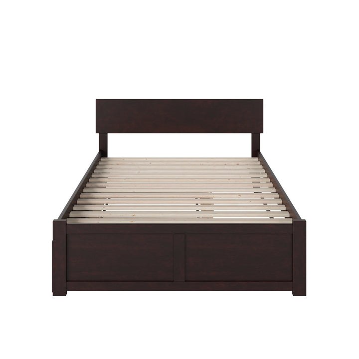 Bueno Park Solid Wood Platform Bed with Footboard and Trundle Viv + Rae™ Bed Frame Color: Espresso Size: Full
