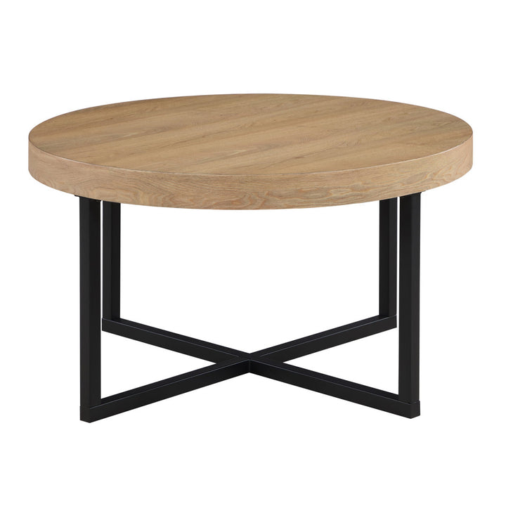 Appio 36" Round Coffee Table with 4 Stools Wade Logan® Table Top Color: Brown
