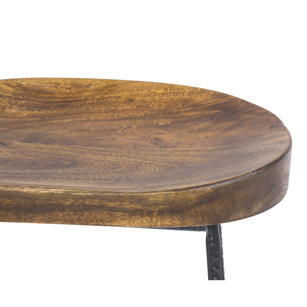 Travon Solid Wood 28" Bar Stool Union Rustic