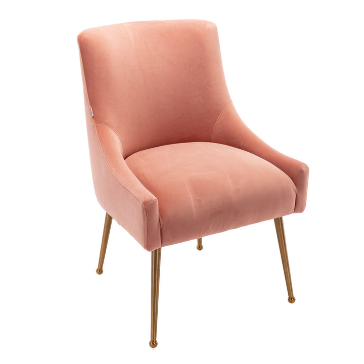 Surles Velvet Side Chair Everly Quinn Upholstery Color: Pink