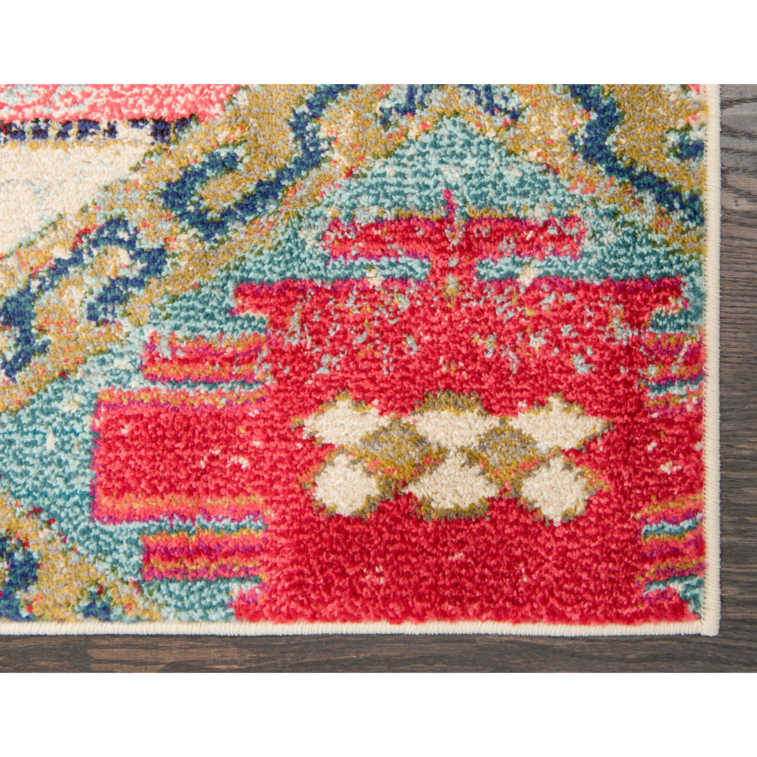 Galan Pink/Orange/Yellow Area Rug Mistana™ Rug Size: Runner 2'2" x 22'