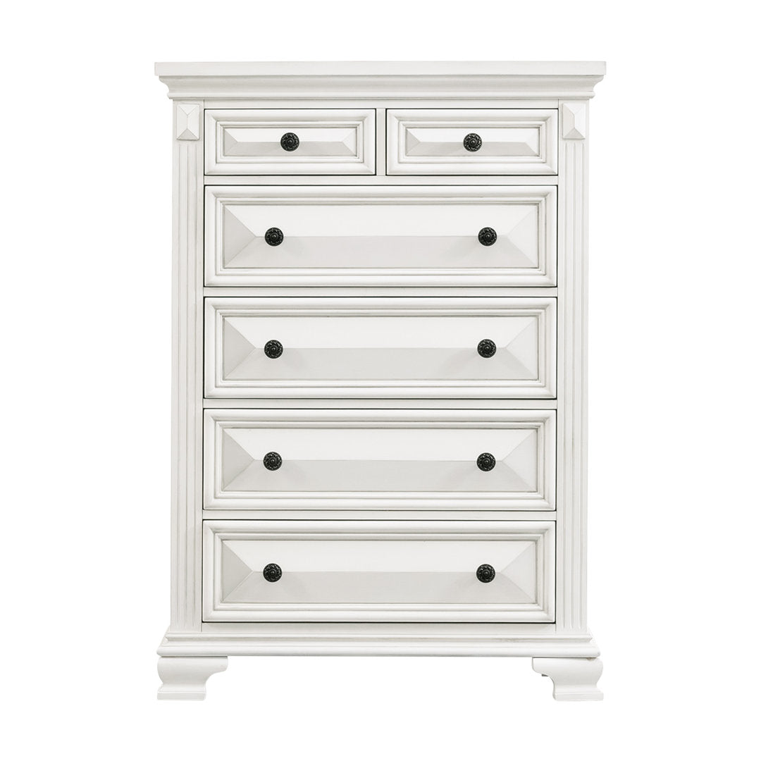 Alauna 6 Drawer Chest Lark Manor™ Color: Antique White