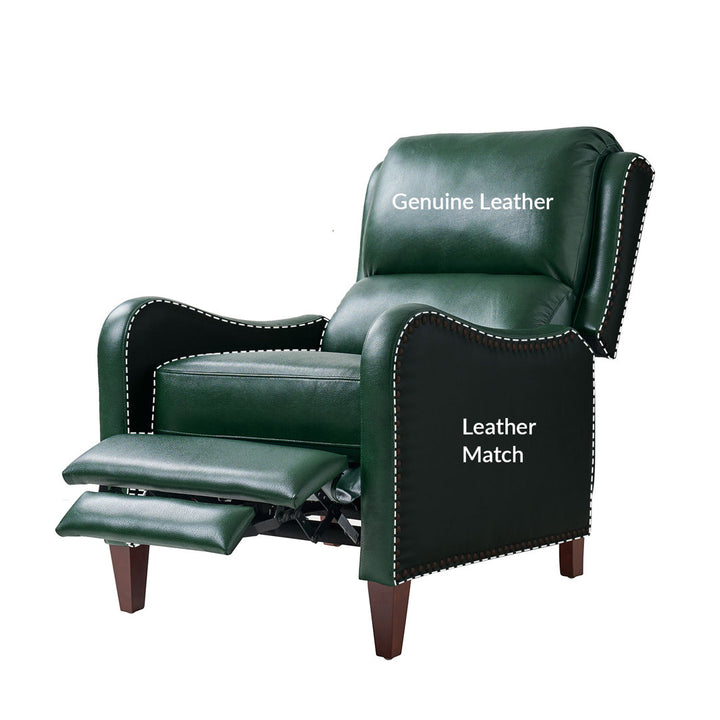 Beecher 28.75" Wide Genuine Leather Club Recliner (Set of 2) Lark Manor™ Body Fabric: Green Genuine Leather