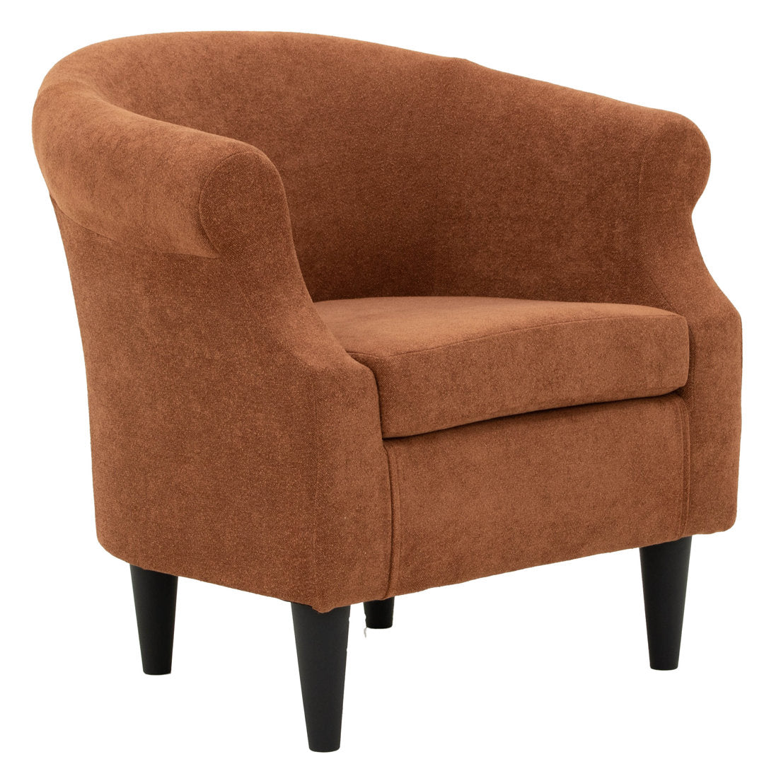 Adea Polyester Barrel Chair Lark Manor™ Fabric: Chloe Clay 100% Polyester