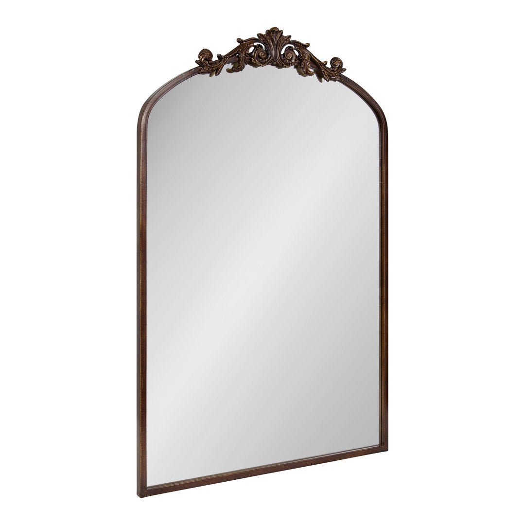 Anglo Arendahl Traditional Accent Mirror Fleur De Lis Living Size: 36" x 24" Finish: Bronze