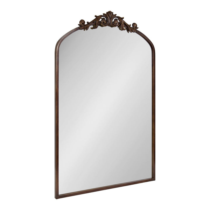 Anglo Arendahl Traditional Accent Mirror Fleur De Lis Living Size: 36" x 24" Finish: Bronze