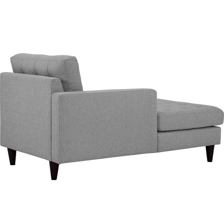 Modway Carson Carrington Humlebaek Right-Arm Upholstered Fabric Chaise Modway Upholstery Color: Light Gray Velvet Orientation: Left Hand Facing