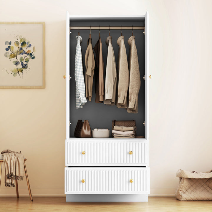 Maartje Armoire Ebern Designs Color: White
