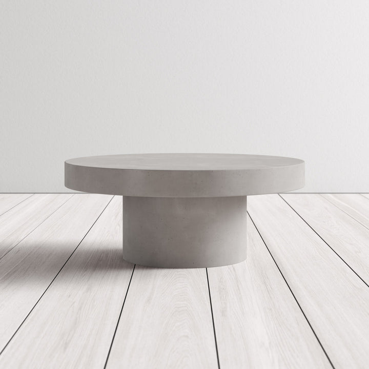 Kenton Pedestal Coffee Table AllModern Color: Gray
