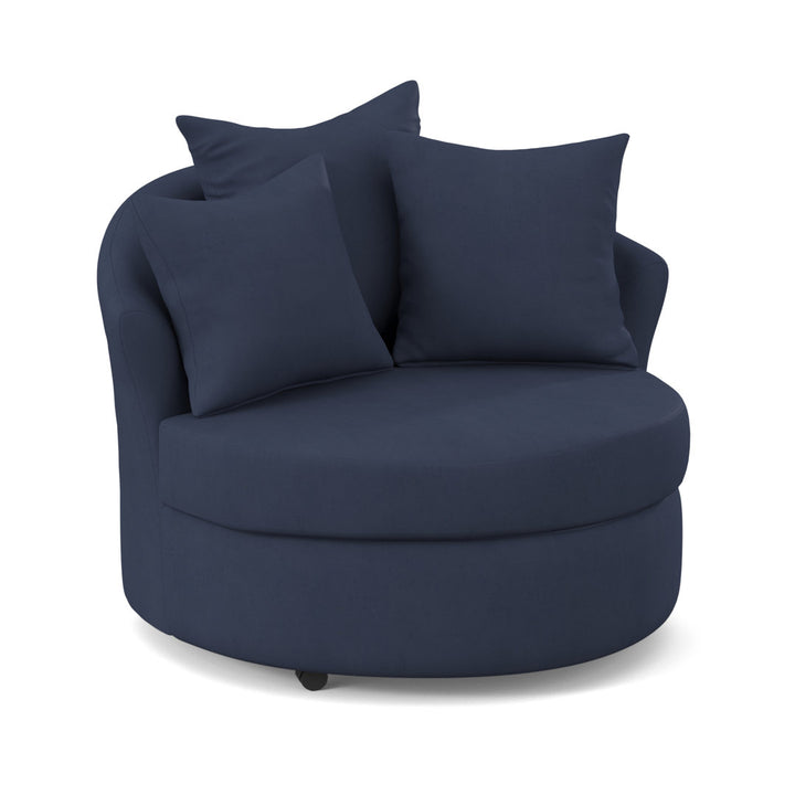 Alsup Barrel Chair Andover Mills™ Fabric: Bulldozer Royal