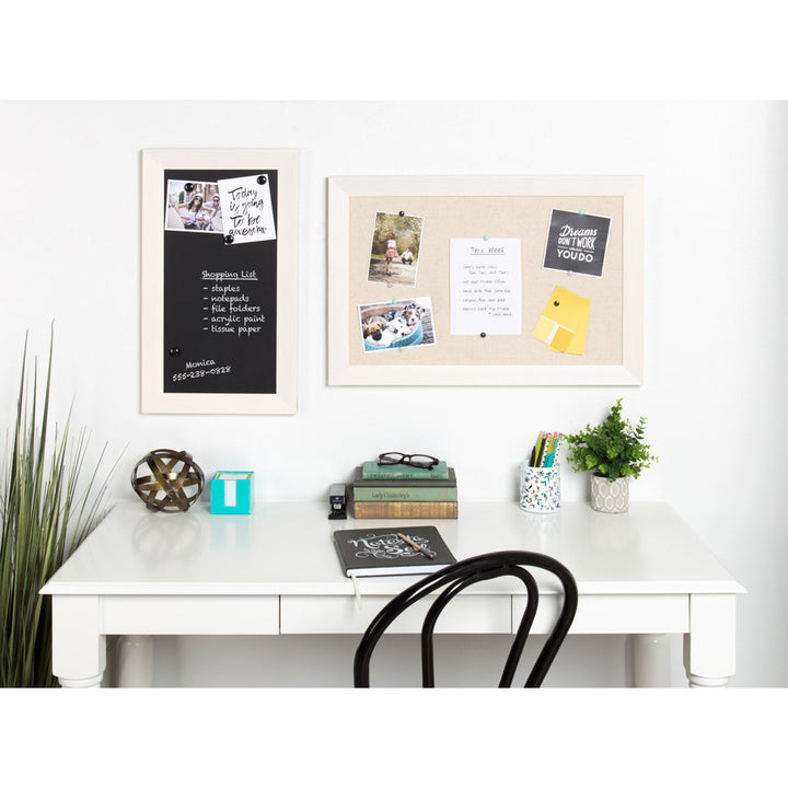 Brucie Framed Wall Mounted Corkboard/Bulletin Board Union Rustic Color: White Size: 29" H x 23" W x 1" D