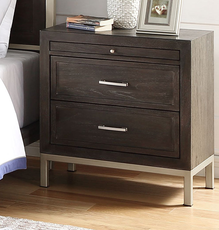 Brinerl 2 - Drawer Nightstand in Brown Mercury Row®