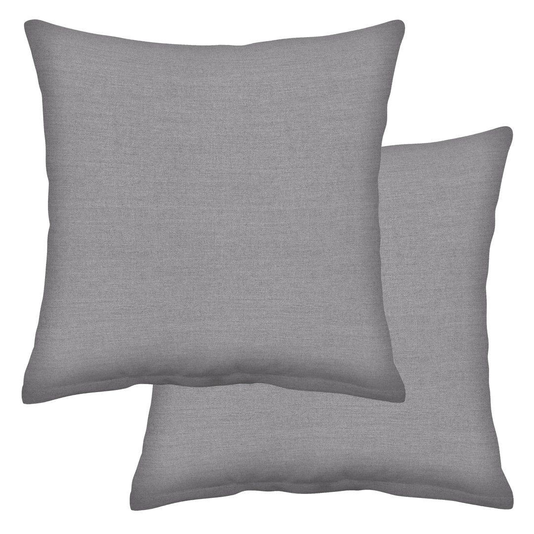 Textured Solid Toss Pillow (Set of 2) Honeycomb Color: Heathered Gray Size: 17"W x 17"L