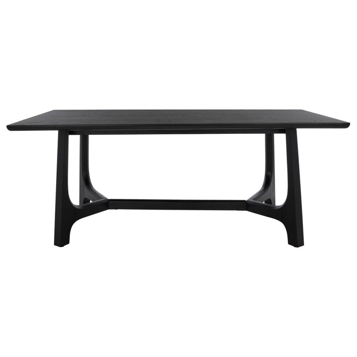 Burk 76" Trestle Dining Table AllModern Color: Black