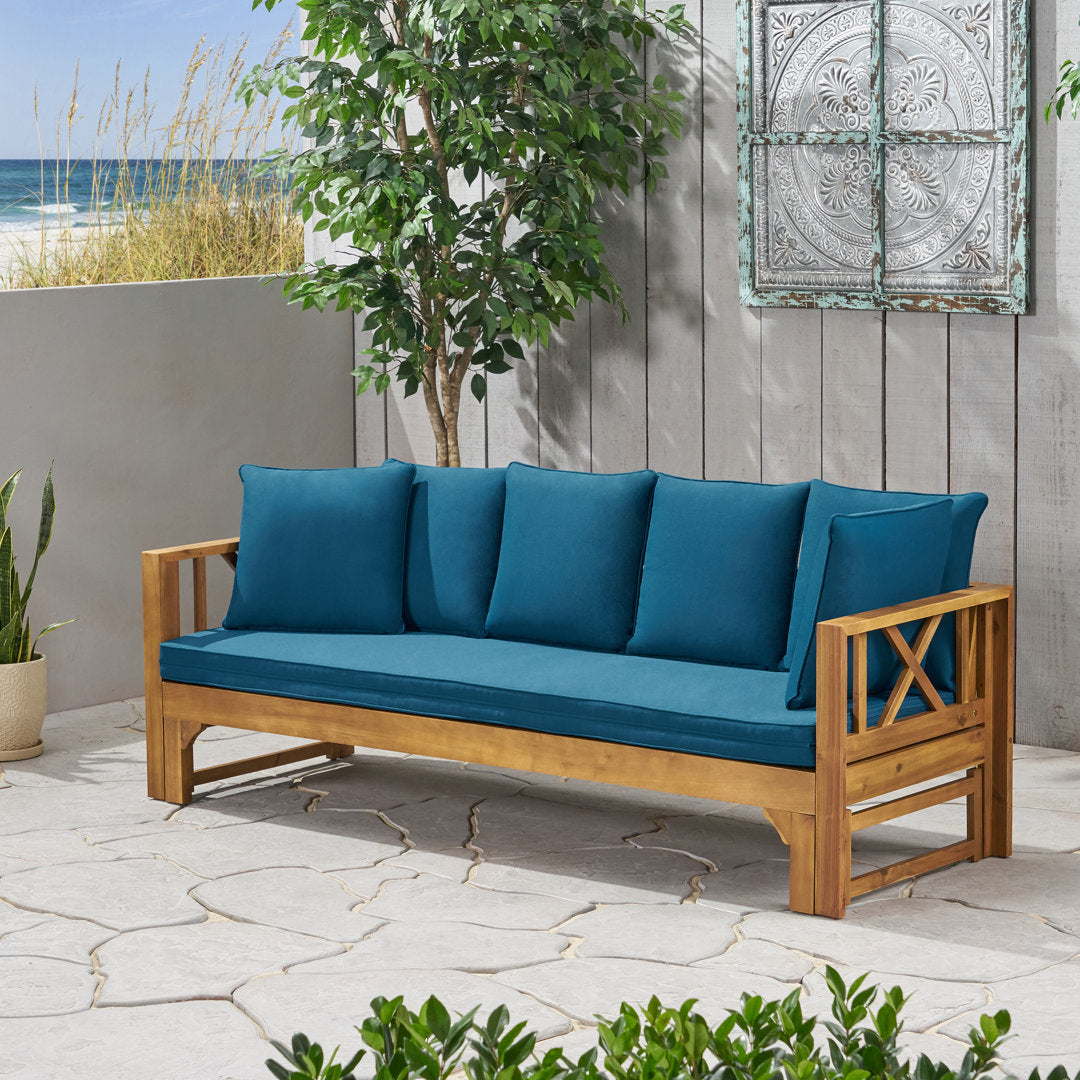 Trevion Extendable Patio Sofa with Cushions Breakwater Bay