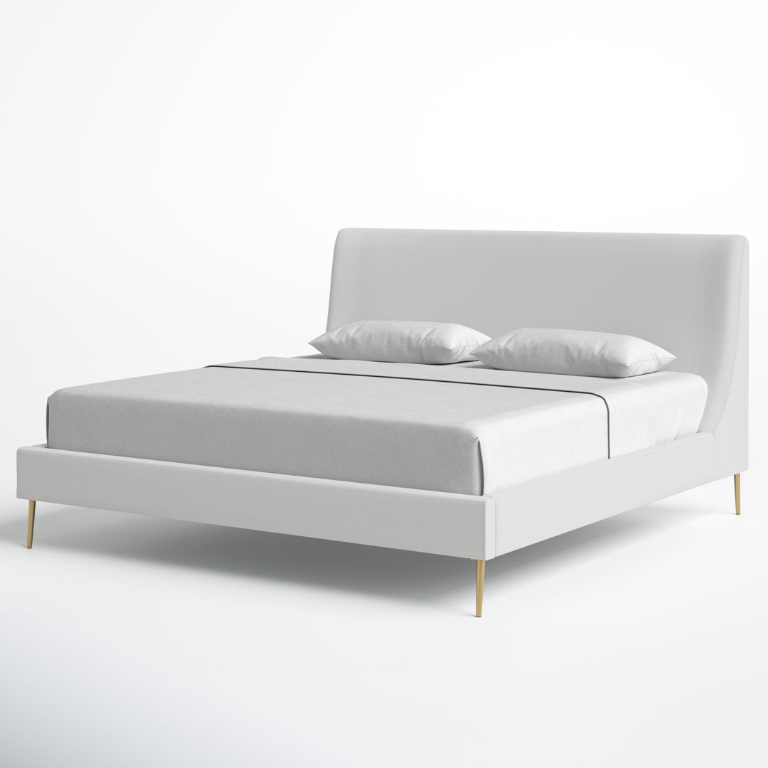Venedy Upholstered Low Profile Platform Bed Joss & Main Color: White Size: Queen