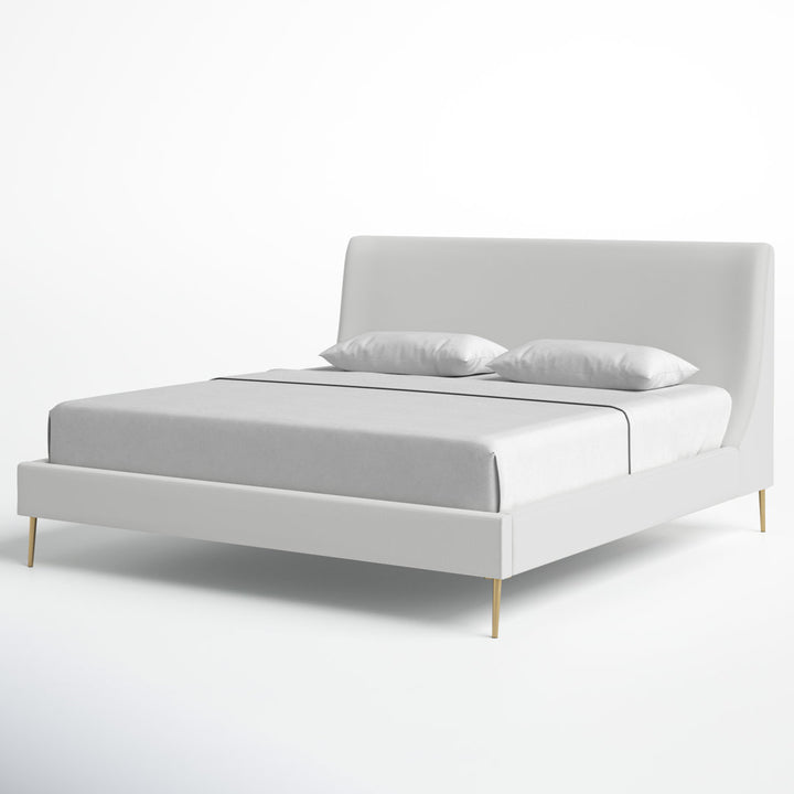 Venedy Upholstered Low Profile Platform Bed Joss & Main Color: White Size: Queen