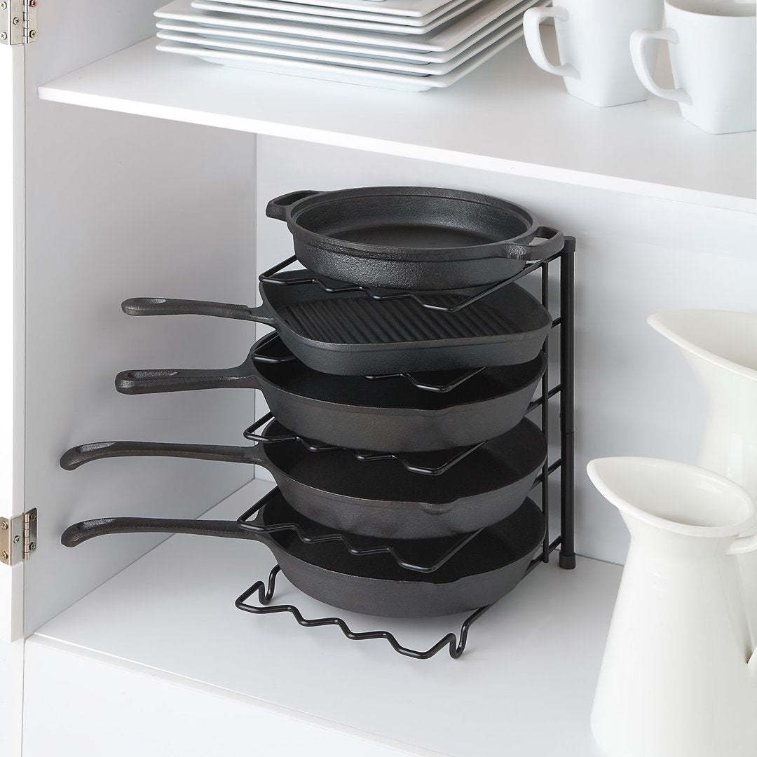 Heavy-Duty Kitchenware Pan Divider, Pot Lid, and Pot, Pan Organizer Rack Holder Prep & Savour