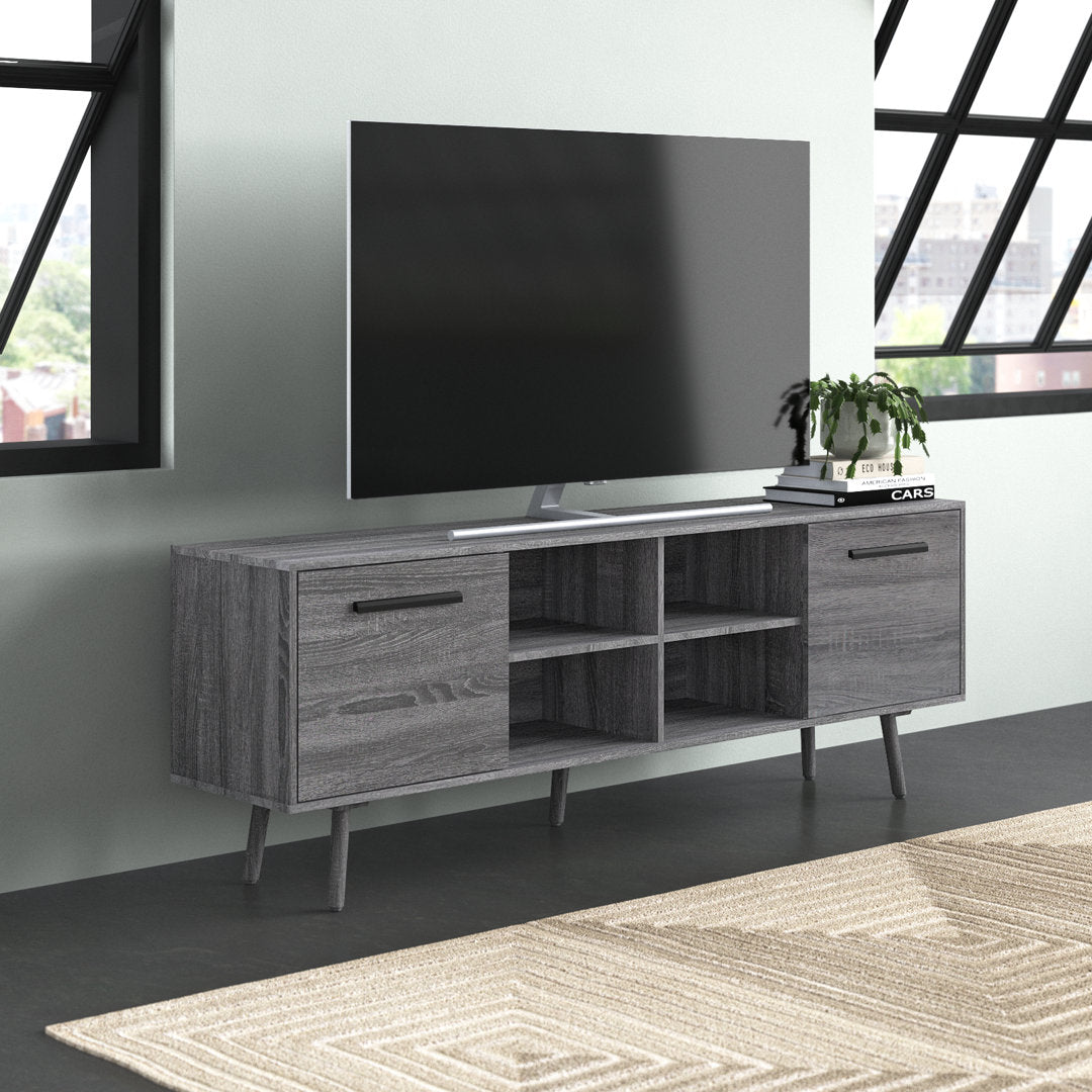 Caernarfon TV Stand for TVs up to 73" Wade Logan® Color: Sonoma Grey Oak