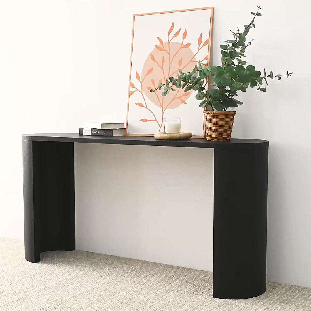 Charkita 60'' Console Table Wade Logan® Color: Black