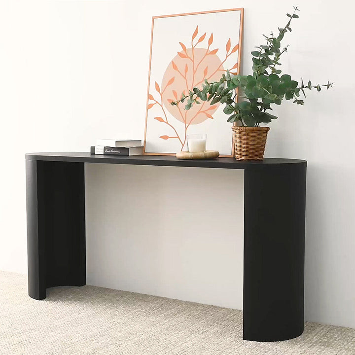 Charkita 60'' Console Table Wade Logan® Color: Black