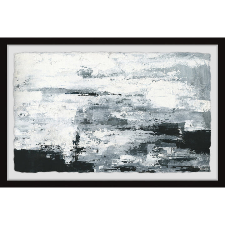 Black and White Smudges III' by Parvez Taj - Picture Frame Painting Print on Paper Williston Forge Size: 30" H x 45" W x 1.5" D