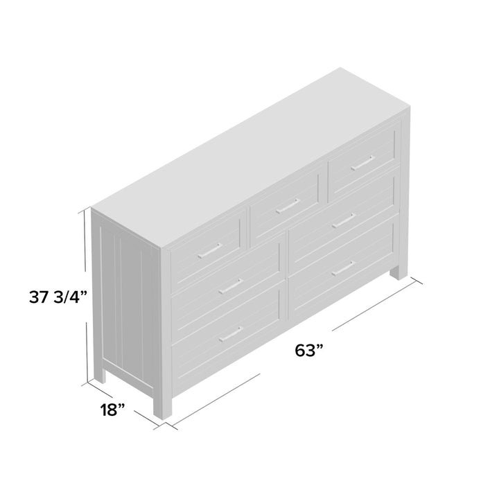 Craigsville 7 Drawer 63" W Solid Wood Dresser Three Posts™