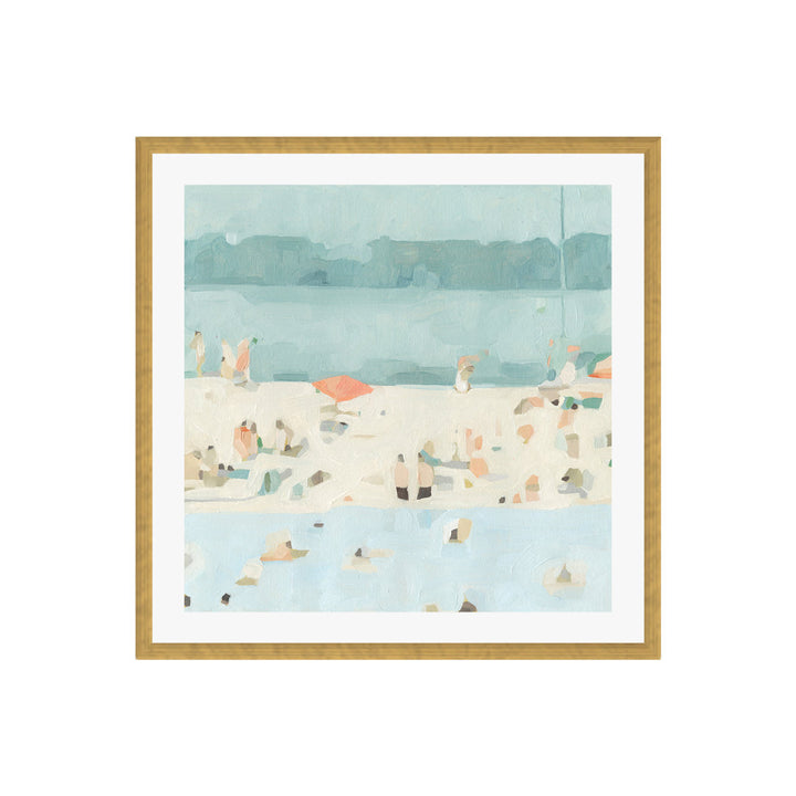 Sea Glass Sandbar II by Emma Scarvey - Picture Frame Painting Joss & Main Frame Color: Natural Size: 12"H x 12"W