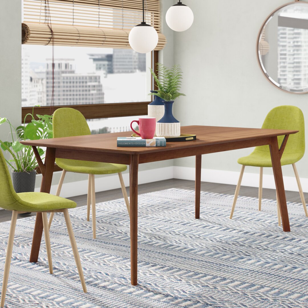 Evanston 71" Wood Dining Table AllModern Color: Walnut