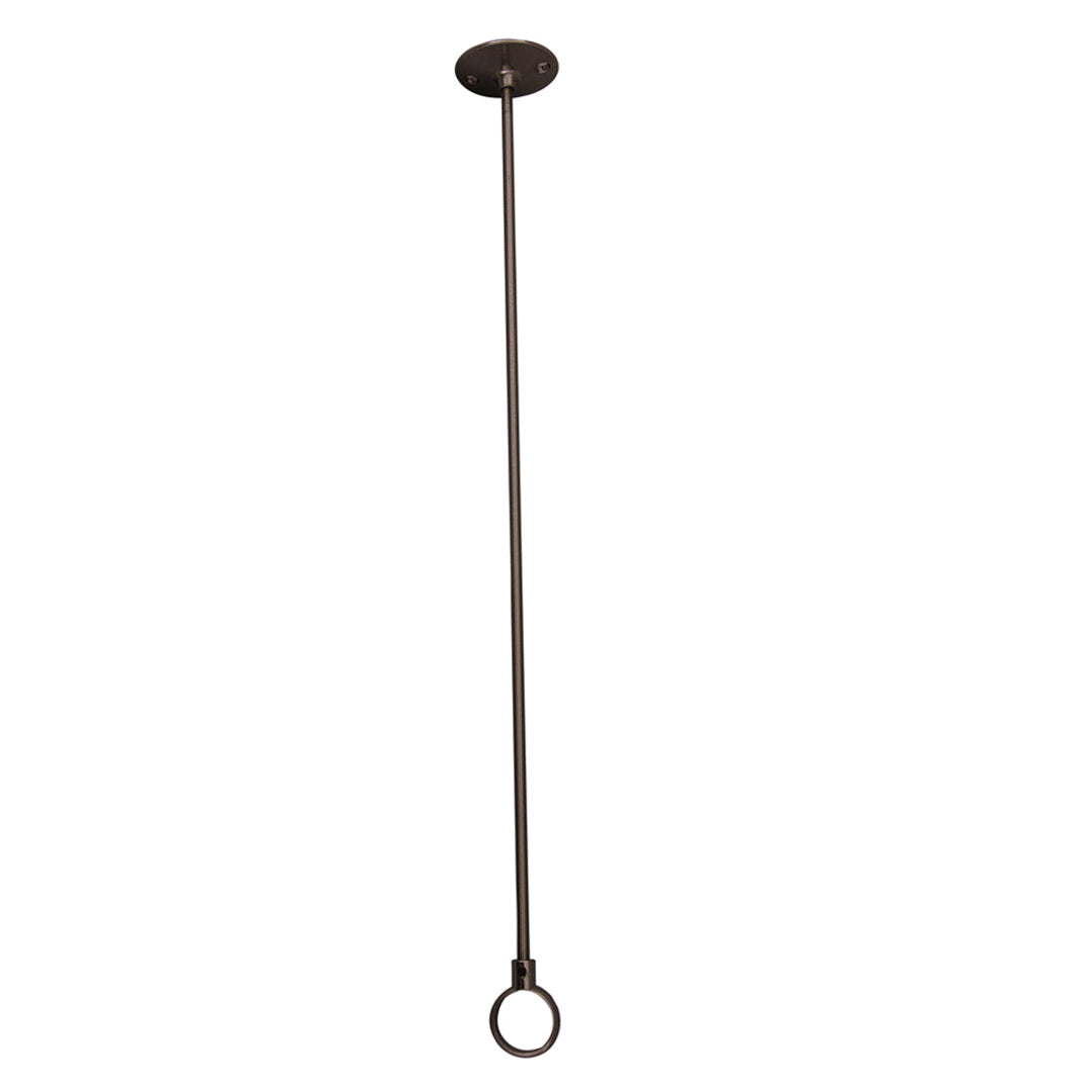 Ceiling Support 2.12" Adjustable Straight Fixed Shower Curtain Rod Barclay Finish: Brushed Nickel