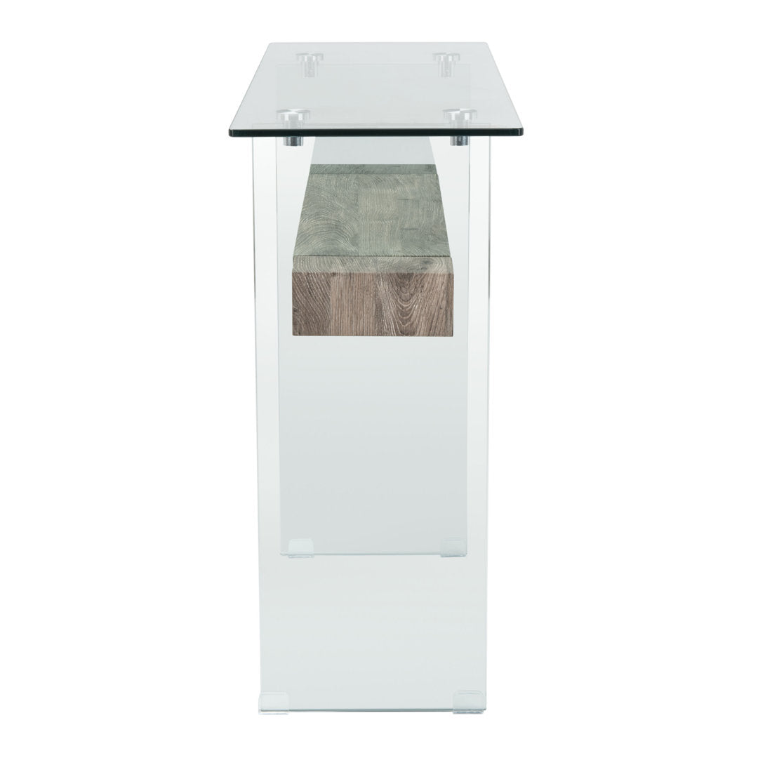 Kayley 39.4" Console Table Highland Dunes Table Base Color: Gray Oak