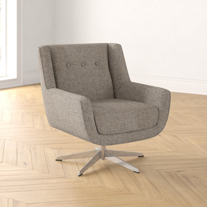 Nina Button Tufted Swivel Lounge Chair 510 Design