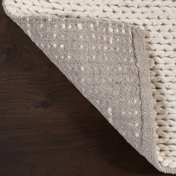 Dunanney Hand Braided Ivory Area Rug Dakota Fields Rug Size: Square 5'