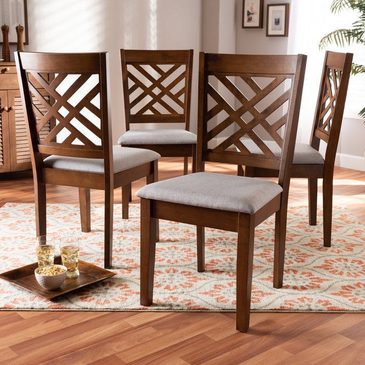 Brotanella Modern and Contemporary Upholstered Wood Dining Chair (Set of 4) Red Barrel Studio®