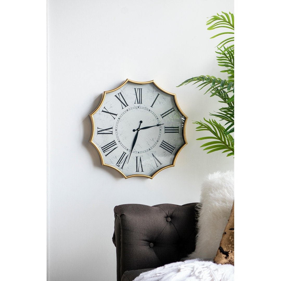 Jacqualin Metal Wall Clock House of Hampton®