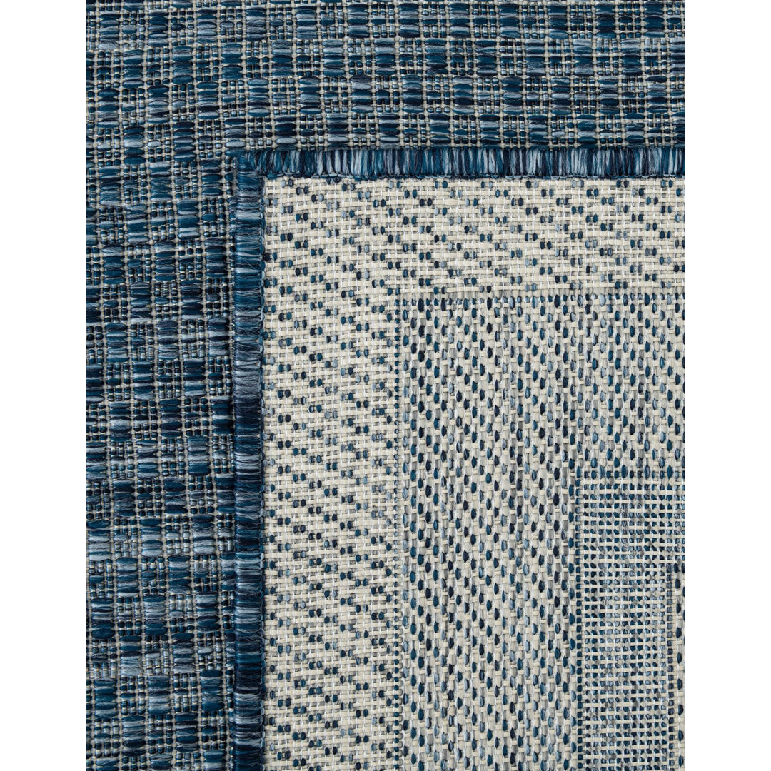 Swanee Blue Indoor / Outdoor Area Rug Arlmont & Co. Rug Size: Rectangle 10' x 13'