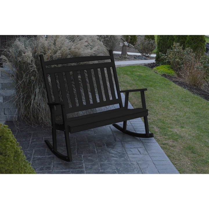 Austyn Classic Porch Rocking Bench Loon Peak® Color: Black