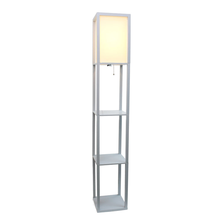 Abeyta 62.75" Column Floor Lamp Mercury Row® Teen Bulb Included: No, Base Finish: Gray