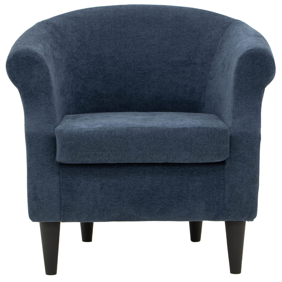 Adea Polyester Barrel Chair Lark Manor™ Fabric: Chloe Indigo 100% Polyester
