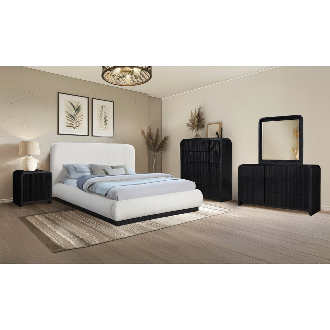 Ishana Solid Wood Nightstand Wrought Studio™ Color: Black
