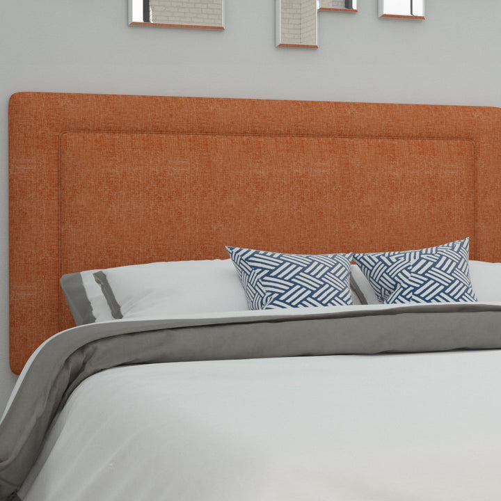 Rowberrow Upholstered Panel Headboard Mercury Row® Size: Queen Upholstery: Zuma Atomic Textured Linen