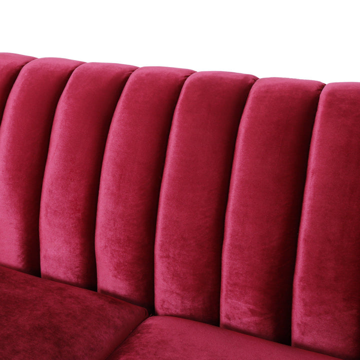 Lawson 84.5" Recessed Arm Sofa Kelly Clarkson Home Upholstery Color: Wine