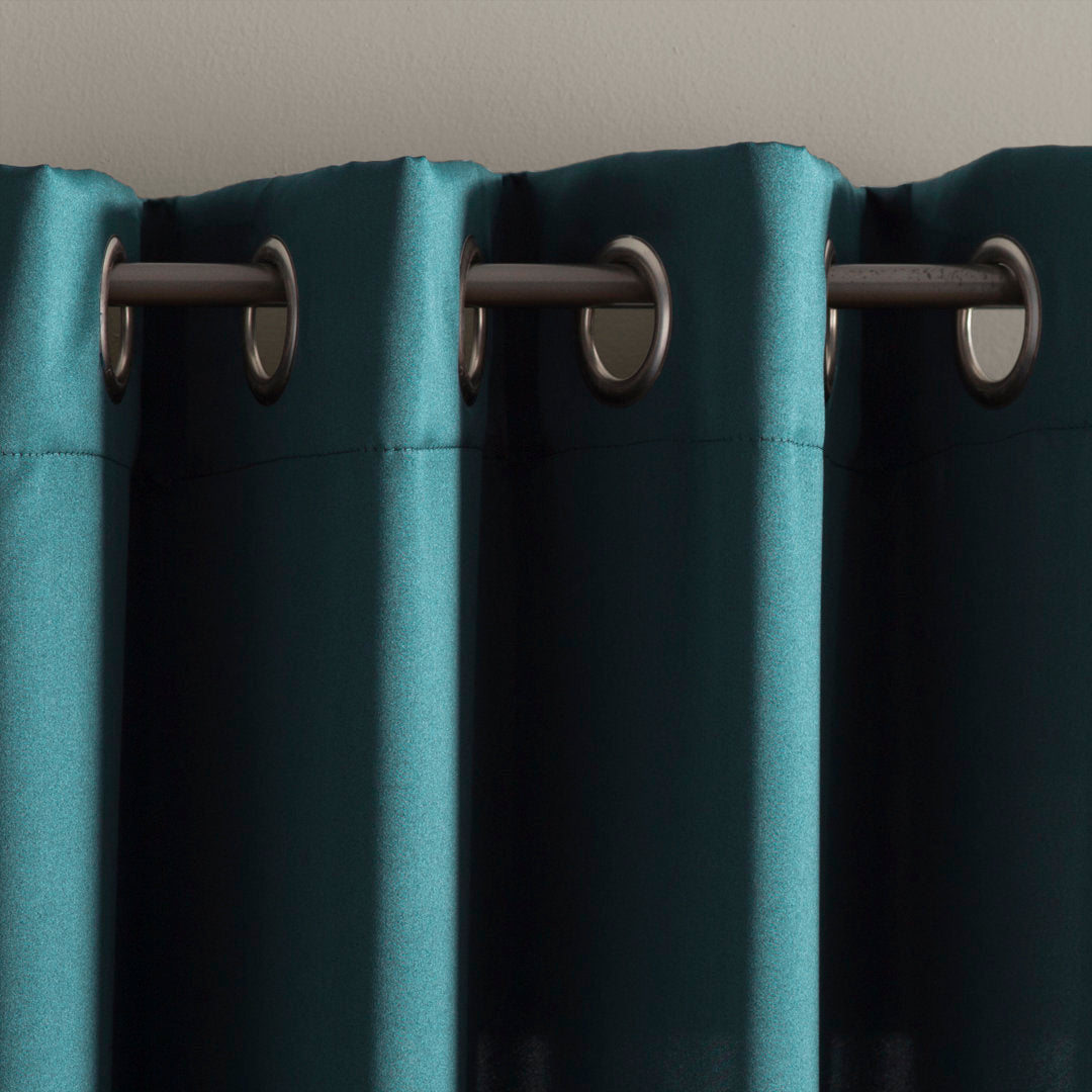 Wayfair Basics Room Darkening Grommet Curtain Panel Wayfair Basics® Curtain Color: Teal Size per Panel: 40" W x 63" L