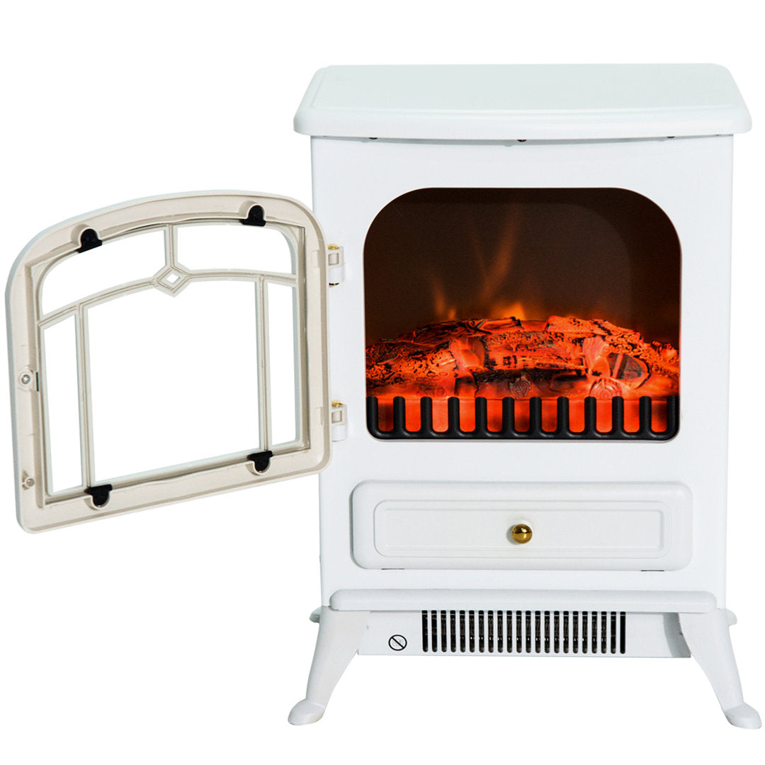 Manor Electric Fireplace Charlton Home® Finish: White