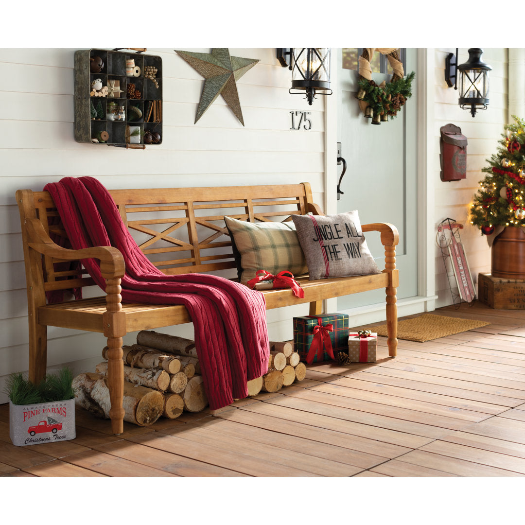 Paull Wooden Garden Bench Highland Dunes Color: Natural
