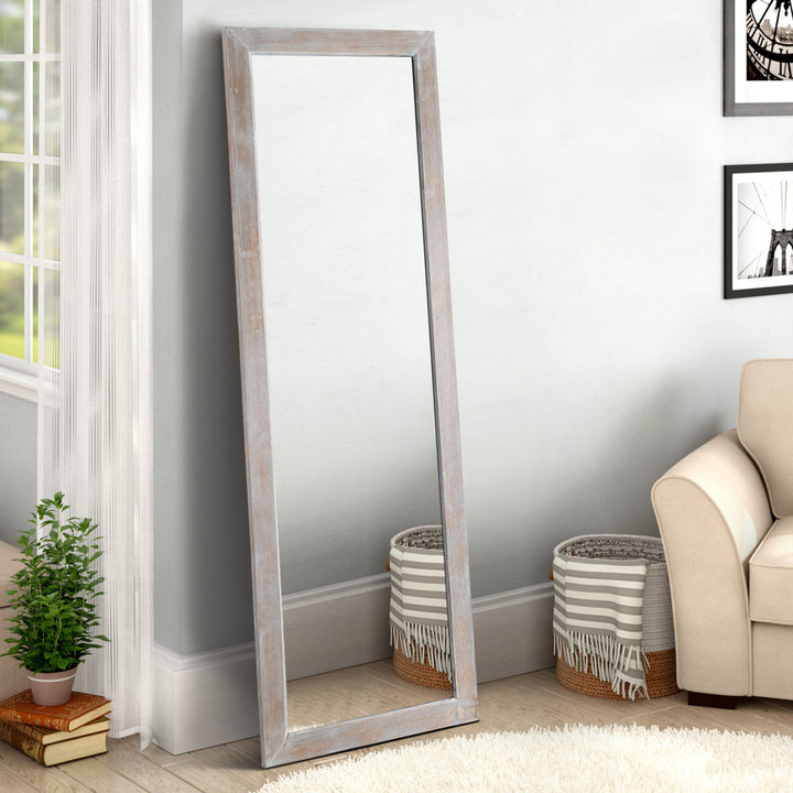 Eldorado Modern & Contemporary Full Length Mirror Three Posts™ Finish: Nature Wood