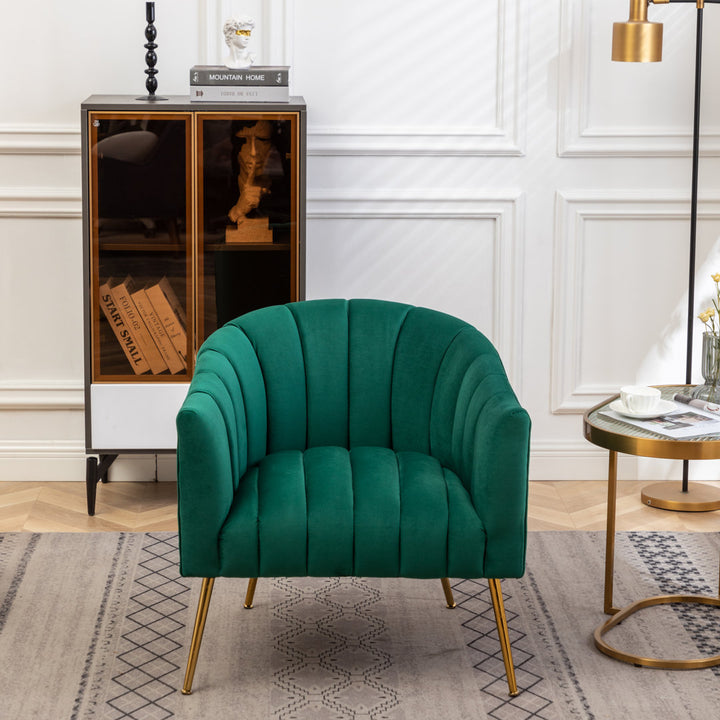Murrow 28" W Tufted Velvet Armchair Willa Arlo™ Interiors Fabric: Green Velvet