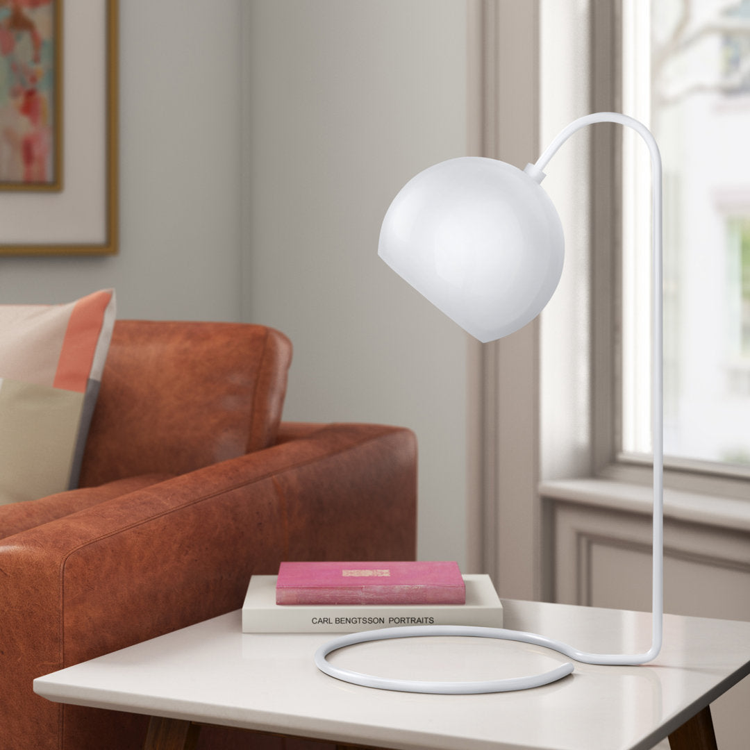 Rehaan 22" Desk Lamp George Oliver Finish: White Wash